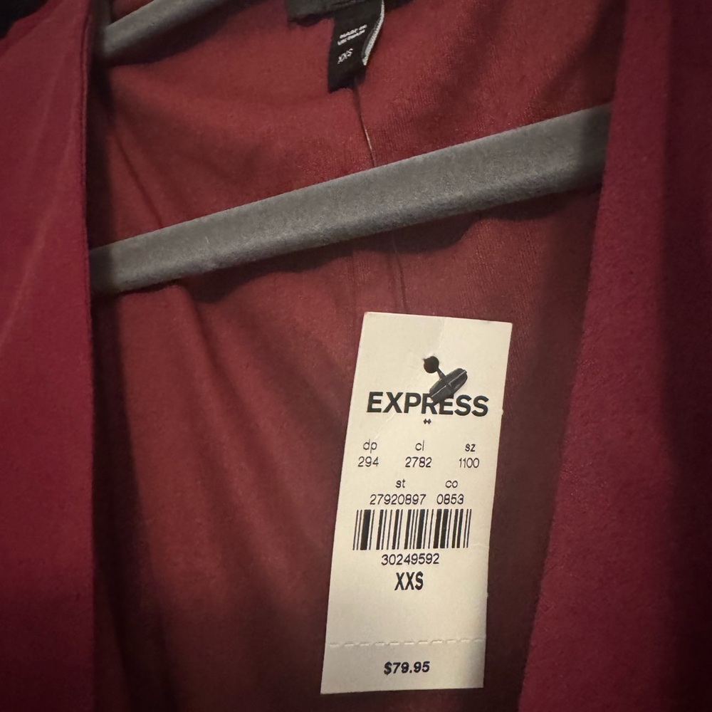 NWT Elegant Burgundy Wrap Dress - Picture 4 of 5